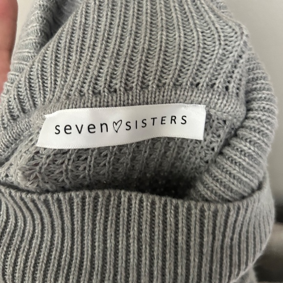 Seven Sisters Turtleneck Sweater Grey - Picture 2 of 4